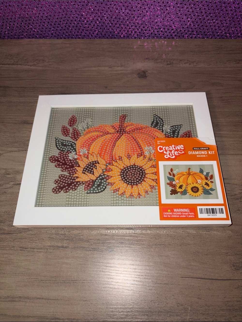 Pumpkin & Sunflower Diamond Art Kit | Fall Harvest Decor Craft